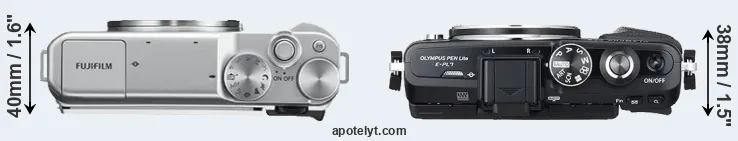 Compare X-A10 versus E-PL7 top