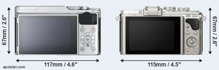 Comparison X-A10 or E-PL8 rear