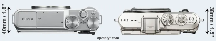 Compare X-A10 versus E-PL8 top
