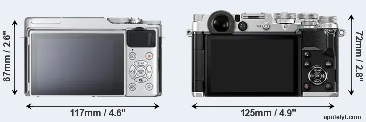 Comparison X-A10 or PEN-F rear