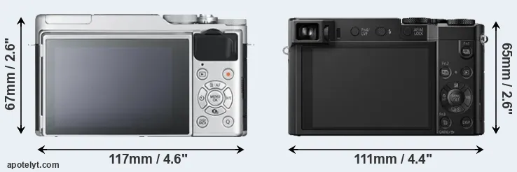 Comparison X-A10 or TZ100 rear
