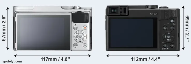 Comparison X-A10 or ZS80 rear