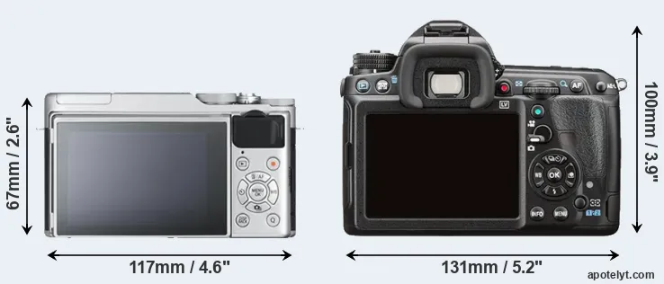 Comparison X-A10 or K-3 II rear