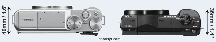 Compare X-A10 versus A5100 top