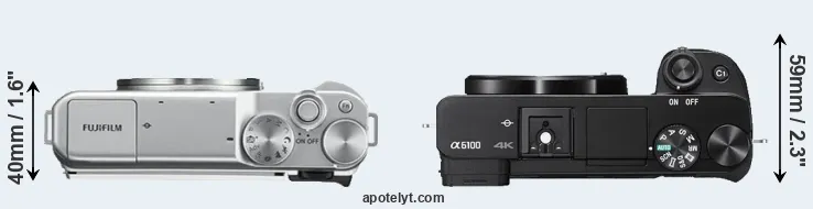 Compare X-A10 versus A6100 top