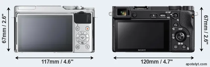 Comparison X-A10 or A6300 rear