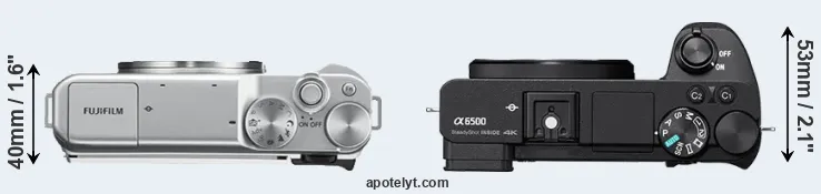 Compare X-A10 versus A6500 top