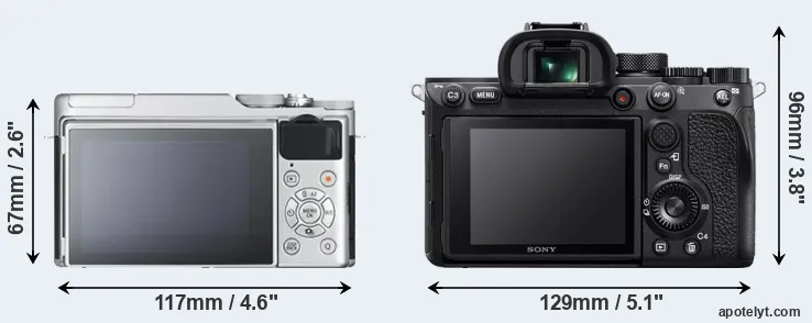 Comparison X-A10 or A7R IV rear