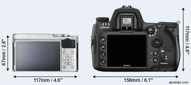 Comparison X-A10 or A850 rear