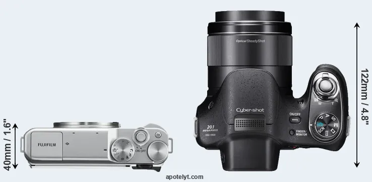 Compare X-A10 versus H400 top
