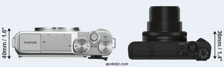 Compare X-A10 versus HX90V top