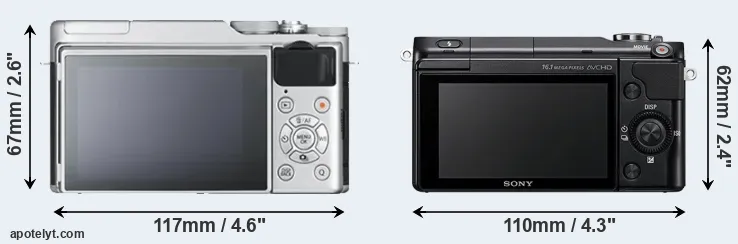 Comparison X-A10 or NEX-3N rear