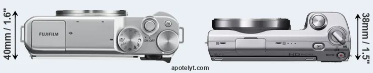 Compare X-A10 versus NEX-5 top