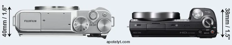 Compare X-A10 versus NEX-5N top