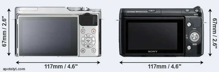 Comparison X-A10 or NEX-F3 rear