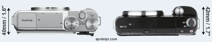 Compare X-A10 versus NEX-F3 top