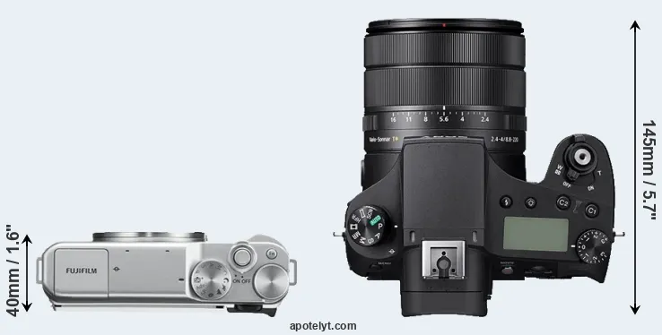 Compare X-A10 versus RX10 IV top