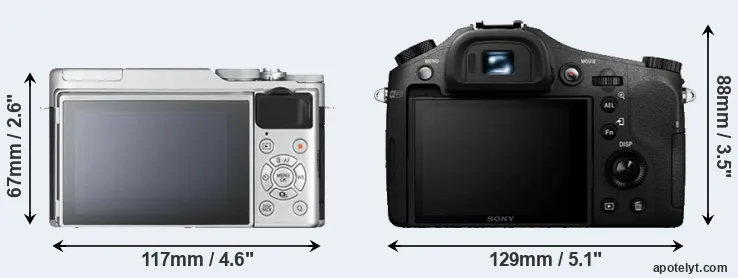 Comparison X-A10 or RX10 rear