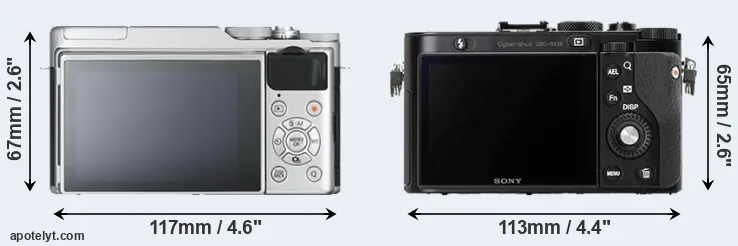 Comparison X-A10 or RX1R rear