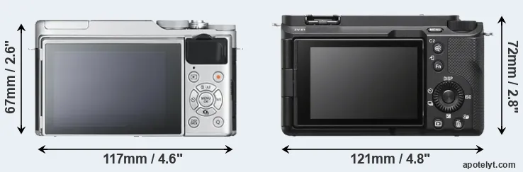 Comparison X-A10 or ZV-E1 rear
