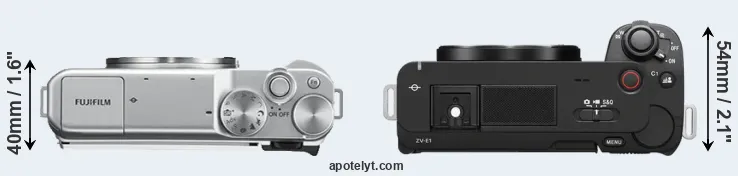 Compare X-A10 versus ZV-E1 top
