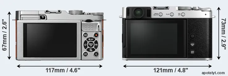Comparison X-A2 or X-E4 rear