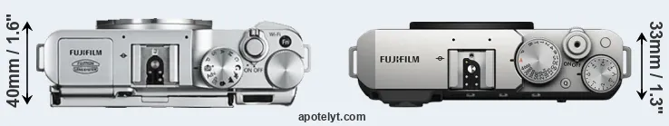 Compare X-A2 versus X-E4 top