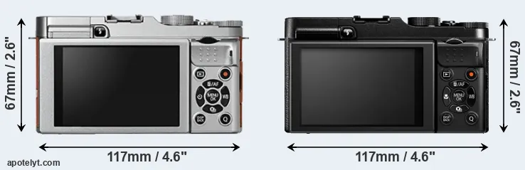 Comparison X-A2 or X-M1 rear