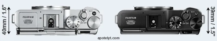 Compare X-A2 versus X-M1 top