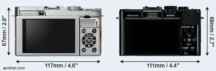 Comparison X-A2 or D-LUX 6 rear