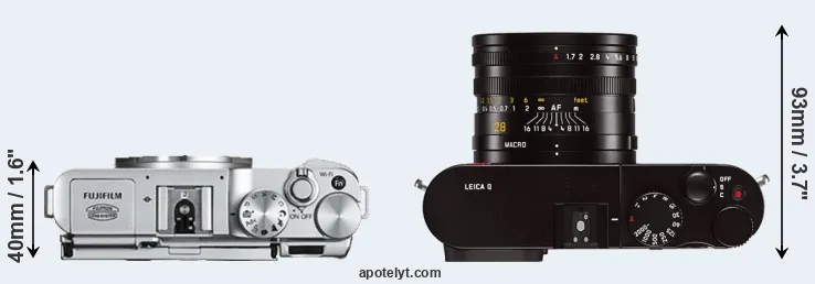 Compare X-A2 versus Q Typ 116 top