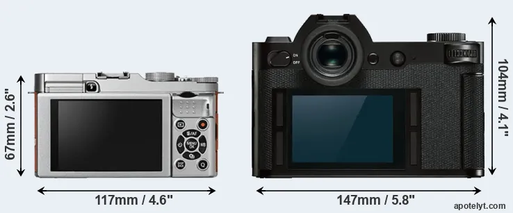 Comparison X-A2 or Leica SL rear