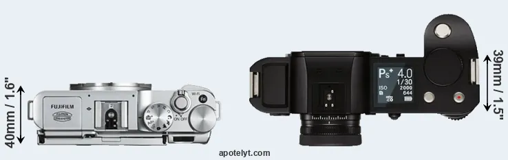 Compare X-A2 versus Leica SL top
