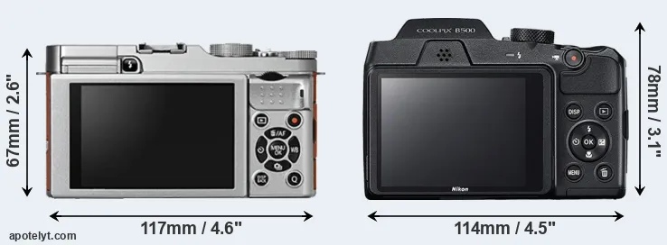 Comparison X-A2 or B500 rear
