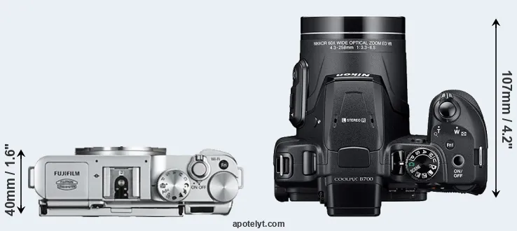 Compare X-A2 versus B700 top