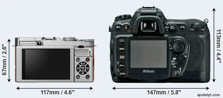 Comparison X-A2 or D200 rear