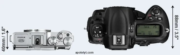 Compare X-A2 versus D3 top