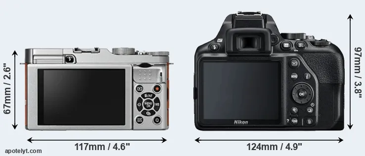 Comparison X-A2 or D3500 rear