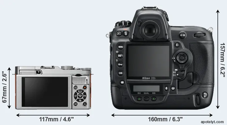 Comparison X-A2 or D3S rear