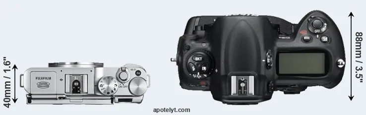 Compare X-A2 versus D3S top