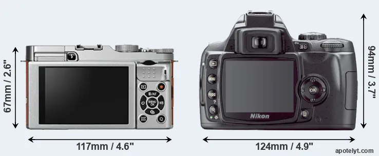 Comparison X-A2 or D40X rear