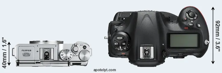 Compare X-A2 versus D5 top