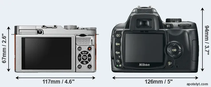 Comparison X-A2 or D60 rear