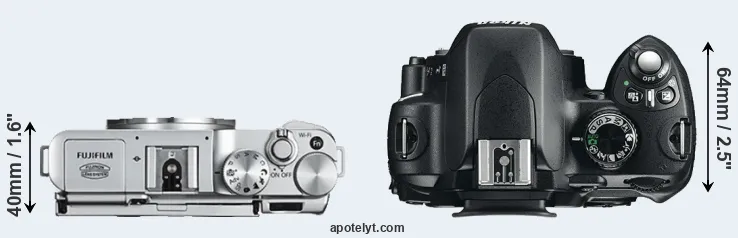 Compare X-A2 versus D60 top