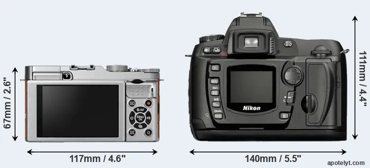 Comparison X-A2 or D70 rear