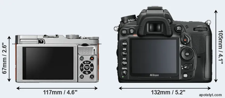 Comparison X-A2 or D7000 rear
