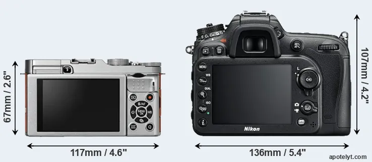 Comparison X-A2 or D7200 rear