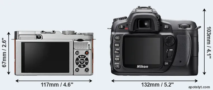 Comparison X-A2 or D80 rear