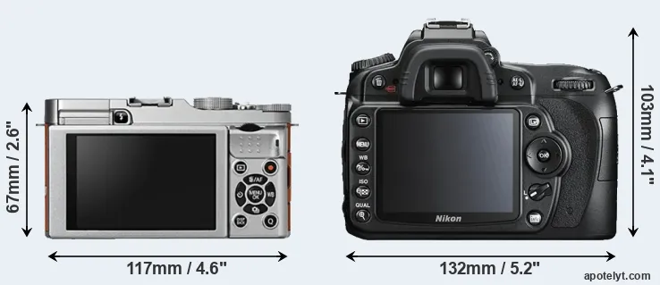 Comparison X-A2 or D90 rear