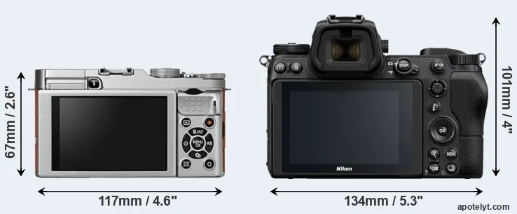 Comparison X-A2 or Z6 rear